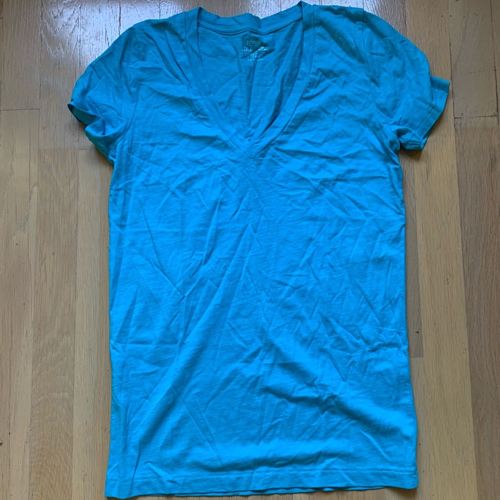 J.Crew Factory turquoise Slub Cotton tee